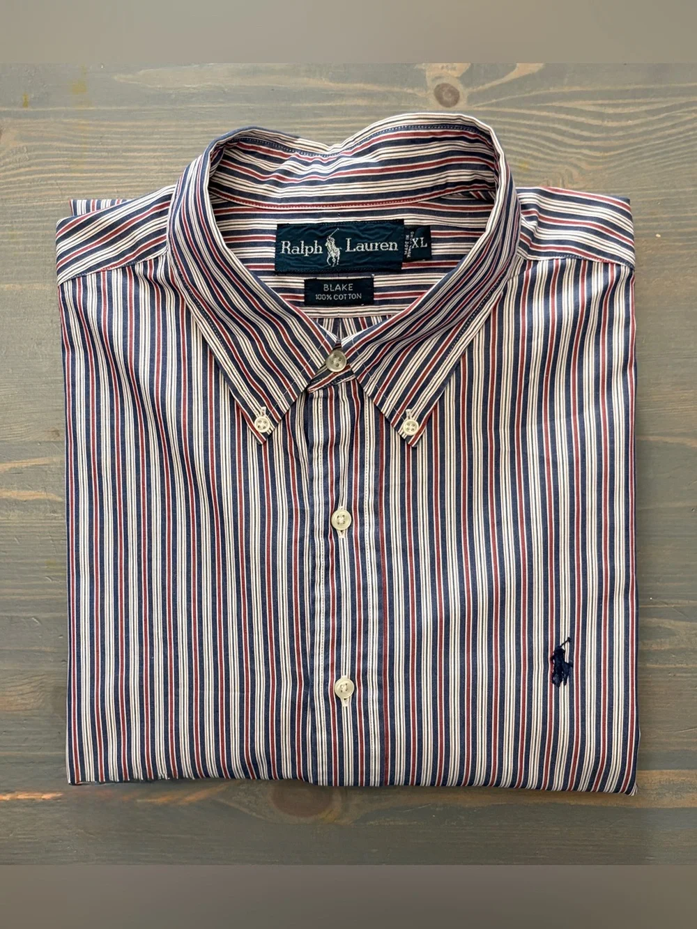Polo Ralph Lauren Men’s XL Shirt Blake Fit Striped Cotton